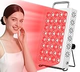 AearKing Red Light Therapy for Face and Body, 660nm & 850nm Near Infrared Red Light Therapy Panel with Adjustable Stand, Portable Dual Chip LED Red Light Therapy Lamp with Timer & 5 Brightness Levels