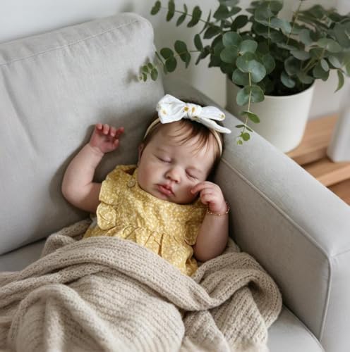 Muñeca bebé reborn realista silicona 20 pulgadas miniatura 4