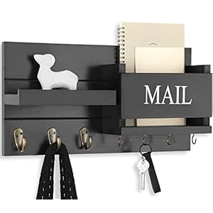 Mail Organizer for Wall Mount – Key Holder with ...