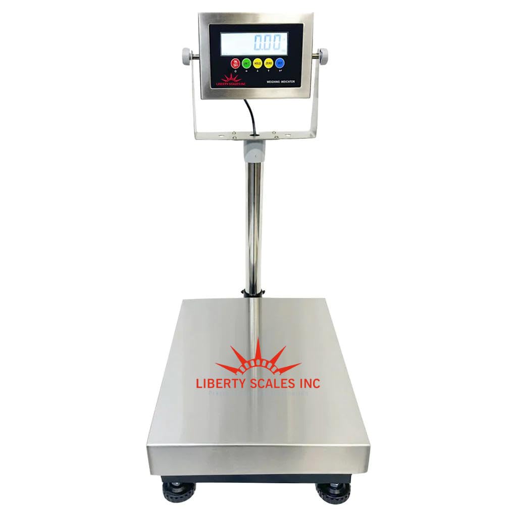 Liberty LS-916-16x12 Industrial Bench Scale 16” x 12” Stainless Steel Platform with Digital Indicator, 400 lb Capacity 0.02 lb Accuracy, Heavy Duty Scale for Packages, Professional Industrial Scales
