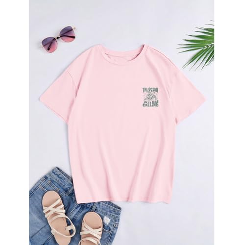 Girls Graphic Tees Kids Funny Beach Tshirt Sea Turtle Shirt The Ocean is Calling Shirts Vacation Cute Summer Tops4