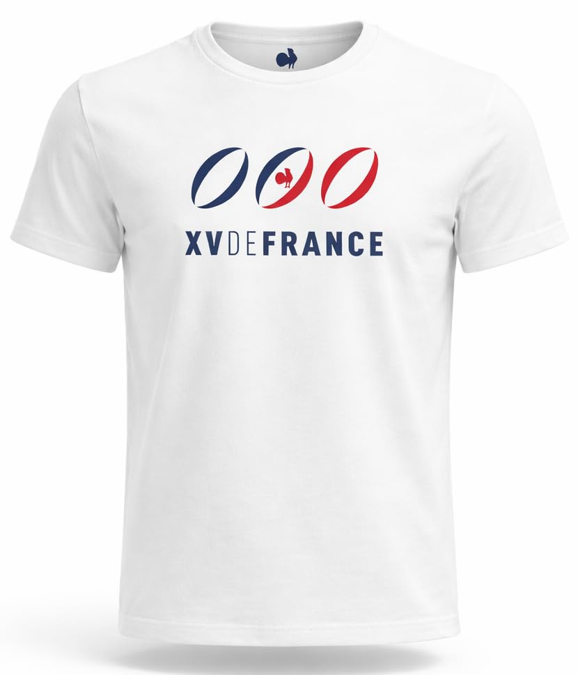 XV de France T-Shirt de Rugby - Collection Officielle FFR - Equipe de France de Rugby - Taille Adulte L