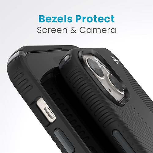 Image of Speck iPhone 15 Plus Case - Presidio2 Grip Black /Grey - Compatible, 6.7 inch