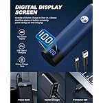 Nose & Ear Hair Trimmer Clipper with LED Display for Men Women, 2025 Model Painless USB Rechargeable Eyebrow & Facial Hair Trimmer,Professional IPX7 Waterproof Dual Edge Blades (Cyan) - Image 2