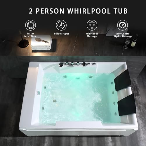 Image of 72-Inch Whirlpool Jetted Tub,Acrylic Hydro Massage Bathtub