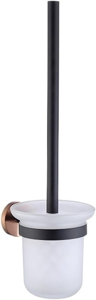Black Rose Gold Wall Mounted Soap Dish Towel Ring Robe Hook Toilet Paper Holder Kitchen Facilities Hardware(Toilet Brush Holder)