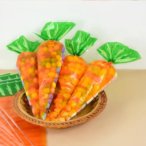 Totelux 50 Pcs Carrot Pattern Candy Bags