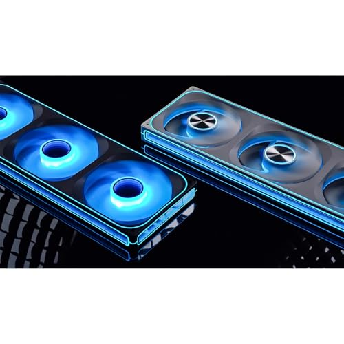 Image of JONSBO ZA-420B PC Case Fan, 420mm Silent PC Fan with 4-Sides Infinity Mirror Fan 1800RPM, Fan Style Exchangeable (AL NP /Infinity Mirror),3Pin ARGB,4Pin PWM Integrated M&F Head,Aluminum NP, Black
