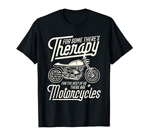 Funny Motorcycle Rider Therapy - Vintage Biker Gift T-Shirt