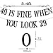 40 is Fine When You Look 29 Banner, Half Way to 80, Make 40 Great Again, Cheers to 40 Years, Happy 40th Birthday Party Decorations for Men and Women
