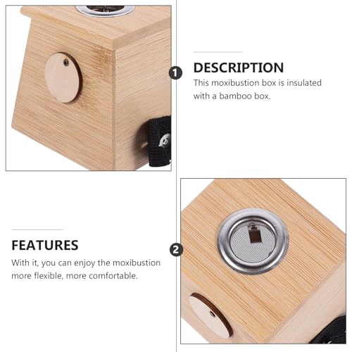 Caja de Moxibustión Smokeless COLLBATH Classic de Bambú, Herramienta Terapéutica para Calentamiento y Masaje miniatura 3