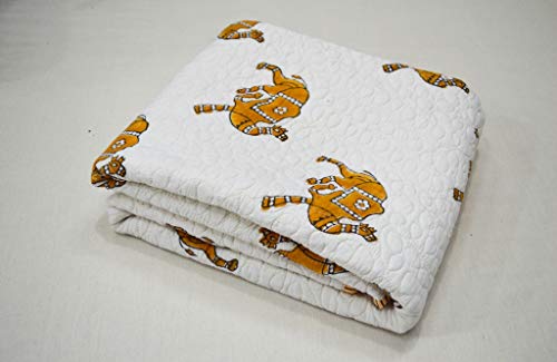 V Vedant Designs Baby Quilt Indian Camel Print Blanket Unisex Baby Bedding Art Quilt
