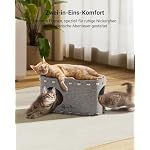 Katzenhöhle Filz, Katzenhaus aus Filz, Katzenbett, Katzenhöhle für Katzen, 58 x 33 x 30cm, Peek-a-Boo zum Spielen, Winterfest, Schutz der Katzennägel, Grau – Bild 2