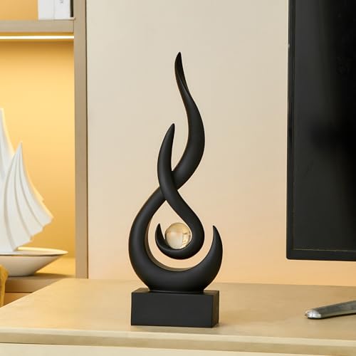 Estatua Decorativa Llama Negra Moderna 11.8 pulgadas miniatura 3