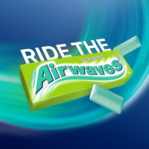 Airwaves Kaugummi Zuckerfrei, Lime & Ginger Gum, 30 x 10 Dragees, Großpackung Chewing Gum, Mit Natürlichem Menthol, Kaugummi ohne Zucker mit Minz Frische (300 Dragees) 2