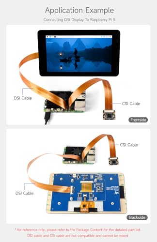 Waveshare 200mm DSI FPC Flexible Cable For Raspberry Pi 5, 22Pin To 15Pin, Suitable For DSI Display Screens