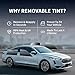 Detachable car Side Window tinting, UV Protection, Sun Protection, Privacy, Snow Blindness, Light Transmission 33% (Model Y Front)