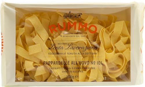 Rummo Pappardelle All'Uovo Nest No. 101 – Luxurious Italian Egg Pasta, Slow-Dried & Ribbon-Cut For Perfect Texture, 250 G (Pack Of 1)
