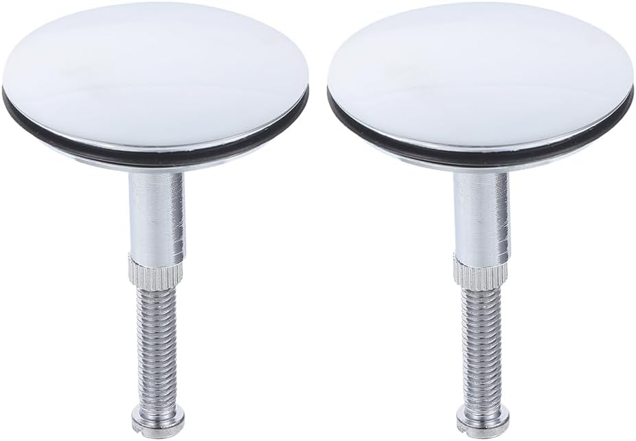 SOLUSTRE Bathtub Drain Plug 2 Pack Rotating Bath Sink Stopper Replacement for Tub Drain Flat Seal Design for Water Leak Prevention Bathroom Sink and Kitchen Use