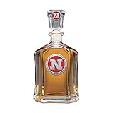 Heritage Pewter Nebraska Capitol Decanter | 24 OZ Whiskey Decanter for Wine & Liquor with Airtight Stopper | Expertly Crafted Pewter Glass
