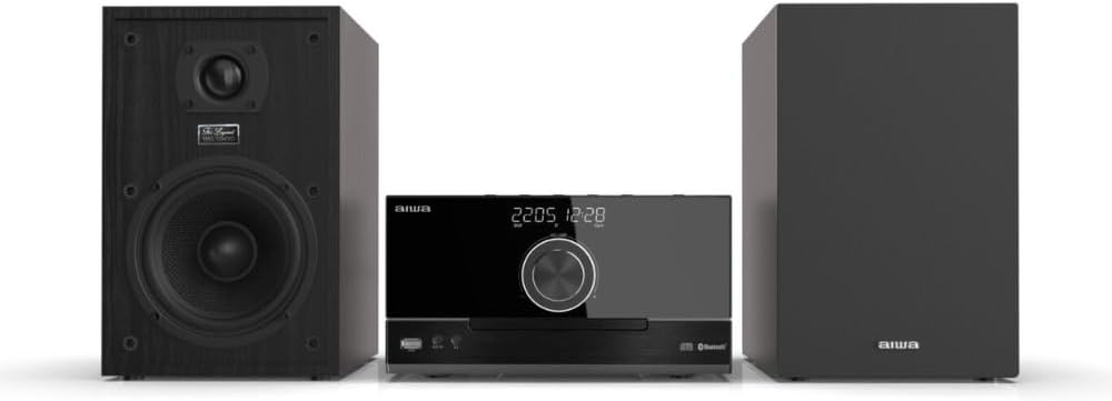 AIWA MSBTU-600 Micro System, Bluetooth, CD, USB, AUX IN, Output Power 2 x 50 W RMS, Colour: Black