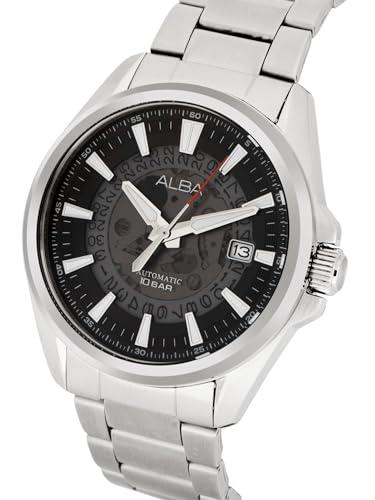 ALBA Stainless Steel Men Analog Wristwatch Au4031X1, Black Dial, Silver Band - Image 2