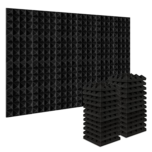 EGGPOD 24 Stück 25 x 25 x 5 cm Akustikschaumstoff Schalldämmung Schalldämmung Schallschutzplatten Schalldämmung 12 schwarz 12 blau thermische Barriere