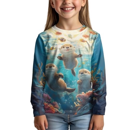 Image of Uourmeti Teens Girls Long Sleeve T Shirts Fall Outfits Boys Active Sportswear Running Tops