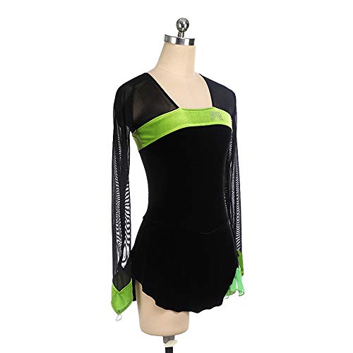 LIUHUO Vestido de patinação de boneco de patinação de patinação feminina cor de impacto competição i