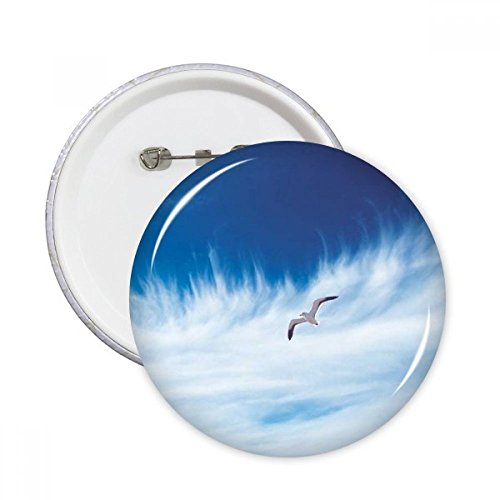 Badge bouton ciel bleu nuages pour customiser facilement un vêtement terne lot de 5 pièces