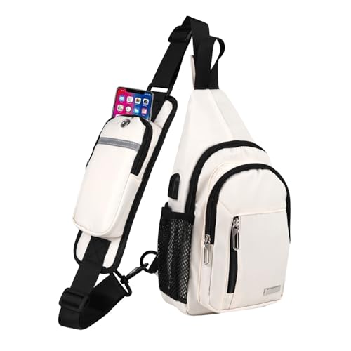 Image of JENAGREEN Waterproof Sling Backpack Crossbody Sling Bag for Women Men, Multipurpose Travel Hiking Adjustable Chest Bag Casual Daypack