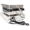 LOYALHEARTDY Flip Belgian Waffle Breakfast Maker Commercial Waffle Maker 1750W Round-Shape Waffles Pancake Maker 4Pcs Non-stick Electric Griddle Electric Cake Pan Waffle Iron Stainless Steel