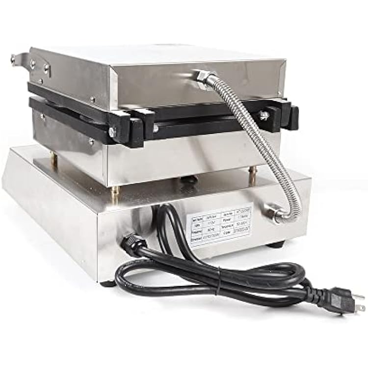 LOYALHEARTDY Flip Belgian Waffle Breakfast Maker Commercial Waffle Maker 1750W Round-Shape Waffles Pancake Maker 4Pcs Non-stick Electric Griddle Electric Cake Pan Waffle Iron Stainless Steel