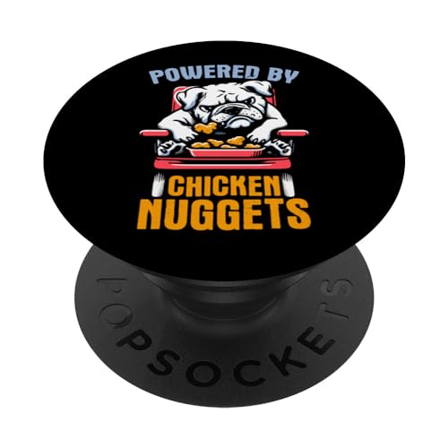 Powered By Chicken Nuggets - Divertido amante de la comida nug vintage PopSockets PopGrip Intercambiable