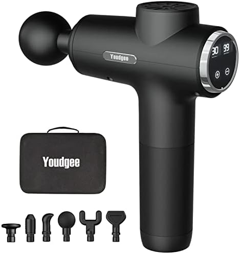 Youdgee Massage Gun Deep Tissue for Muscles, Back, Neck, Shoulder, Leg Pain Relief – Percussion Massage Gun for Athletes Body Massager Tool