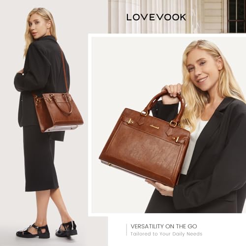 Image of LOVEVOOK Purses and Handbags for Women, Tote Shoulder Bag Satchel Purse and PU Leather Top Handle for ladies