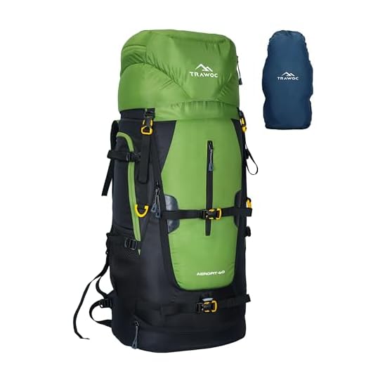 TRAWOC AEROFIT 60L Internal Metal & Fiber Frame Travel Backpack