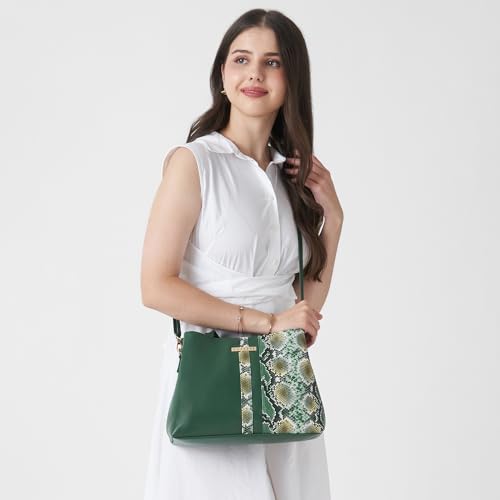 Image of Caprese Molly Medium Satchel Bag for Women with Adjustable & Detachable Strap | Multiple Compartments | Versatile Shoulder, Crossbody & Handheld Bag for Work, Travel, and Everyday Use