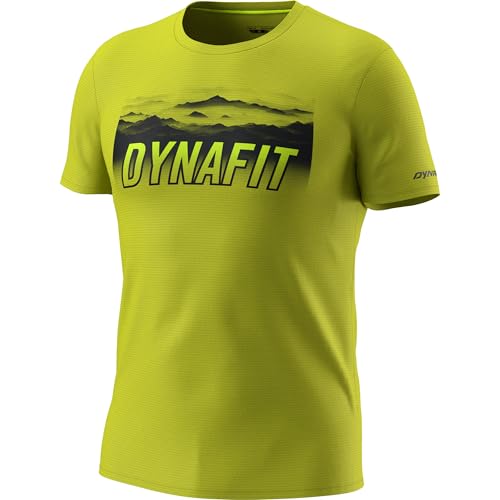 T-shirt Dynafit Transalper Graphic pour randonnée en montagne coloris Golden Lime
