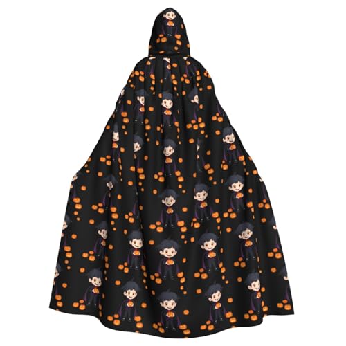 WHJSSF Disfraz de vampiro con estampado de Halloween para adultos es una capa súper grande, cómoda y duradera