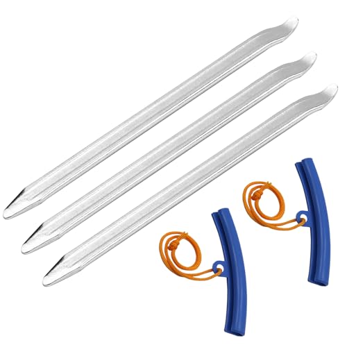 XiangJunly 3 Pcs Bike Tyre Levers for Bicycles, Bicycle Tire Levers, Tyre Spoon Changing Tool, Heavy Duty Motorcycle Tyre Levers, MTB Car Tire Irons Changing Tool Kit with 2 Car Rim Protectors