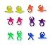 Culina Glass Markers Silicone, 12 pcs, Colorful Set of Rubber Characters