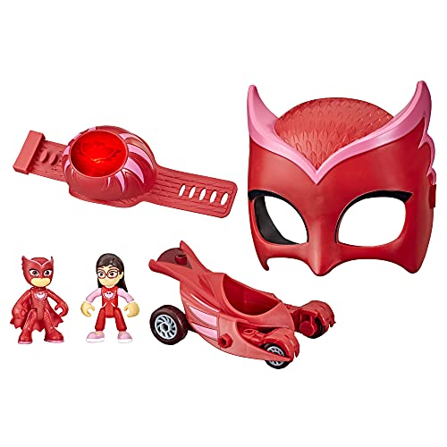 PJ Masks Owlette Power Pack Preschool Toy Set with 2 Action-Figures, Vehicle, Wristband, Costume Mask, Kids 3+ Years