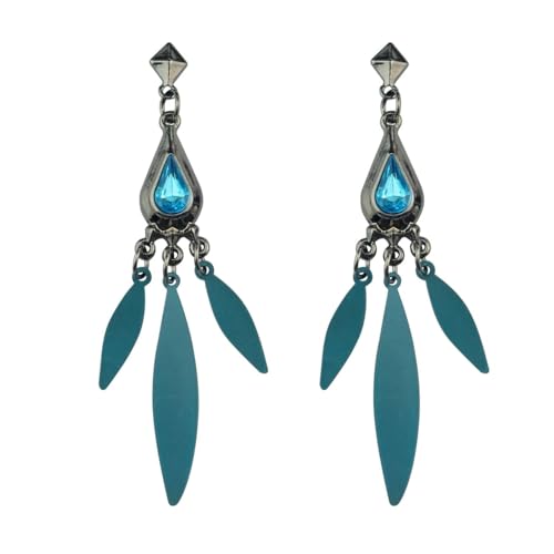 GKrtryDS Jeu Honkai : Star Rail Cosplay Aventurine Bracelets d’oreilles pendentif Pinces d’oreilles Boucles d’oreilles mode Bijoux Accessoires Cadeaux
