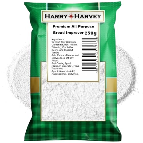 Premium All Purpose Bread Improver 250g, Dough and bread conditioner, enhancer by Harry Harvey for home baking and professional use