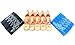 (10) 4 Gauge Copper Ring Terminals 3/8" Blue/Black Heat Shrink Tubing Lugs