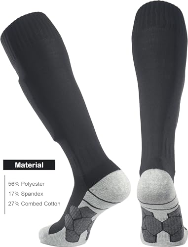 Image of APTESOL Knee High Sport Soccer Baseball Socks for Youth Boys Girls (1 /3 /5 Pairs)