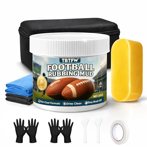 TBTFW 16oz Football Mud, Professional Football Conditioning Kit, Football Prep Kit, Includes Cloth and Storage Box, The Baseball & Football Mud Kit Used by The Pros