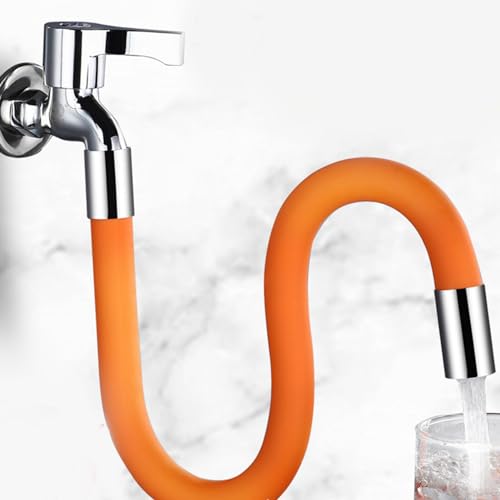 Universal Faucet Extension Tube - 50cm Bendable/Shapable Anti-Splash Pipe, G1/2 Thread, Kitchen/Bathroom/Garden