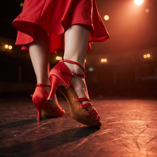 Image of MSMAX Women's Practice Ballroom Dancing Shoes Indoor Performance Latin Dance Shoes for Woman